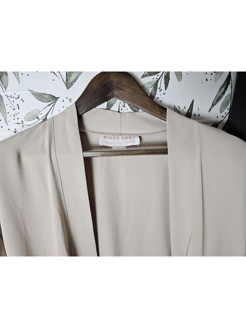 Birdy Grey Cardigan Nude Womens M/L Open Kimono Cardigan